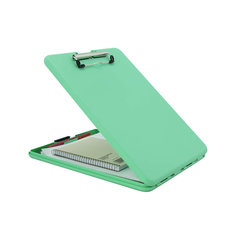 Saunders Mint Leaf SlimMate Plastic Storage Clipboard with Low Profile Clip - Portable Mobile Organizer for Home, Office, and Business Use (70202)