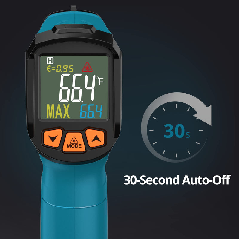 Infrared Thermometer (not for humans) -50°C to 800°C Tilswall IR Digital Laser Temperature Meter with Thermometer Cooking LCD Display, Alarm for High/Low Temperature Cooking Barbecue