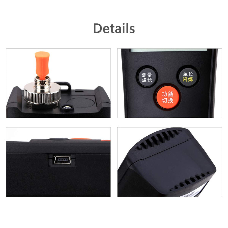 FTTH Handheld Optical Power Multi-Meter High Precision APM80T -70~+6 Miniature Fiber Cable Tester Measuring Wavelength 850/980/1300/1310/1490/1550 for Optical Fiber Communication Engineering