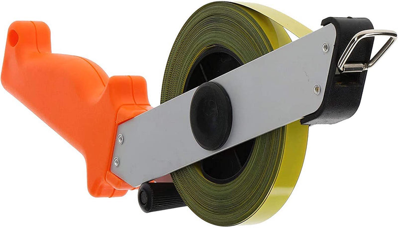 PRODIAMANT steel tape measure 30 m long tape measure width 13 mm tape measure with centimeter and millimeter scale folding crank