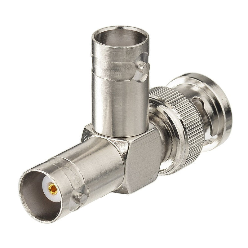 Eightwood 2pcs BNC Tee Adapter BNC Male to Dual BNC Female Jack Video Splitter Connector female-male-female