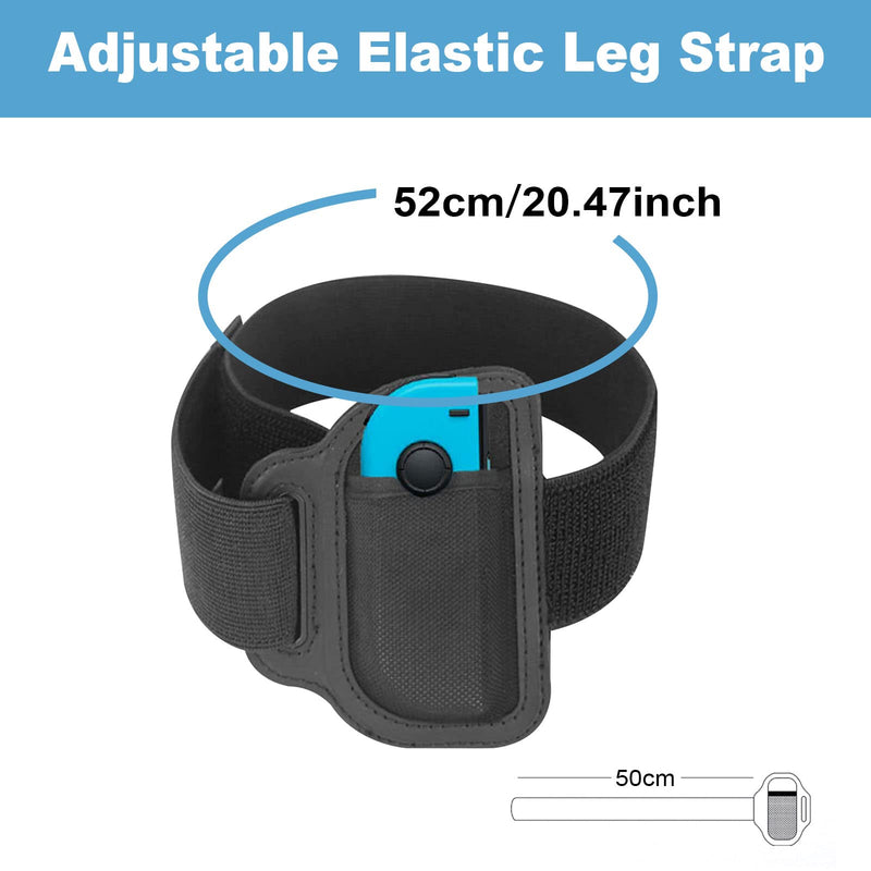JoyHood Leg Strap for Switch/Switch OLED Joy-Con Controller, Game Accessories compatible with Switch Sports Play Soccer/Ring Fit Adventure, Adjustable Elastic Switch Leg Straps for Adults & Kids