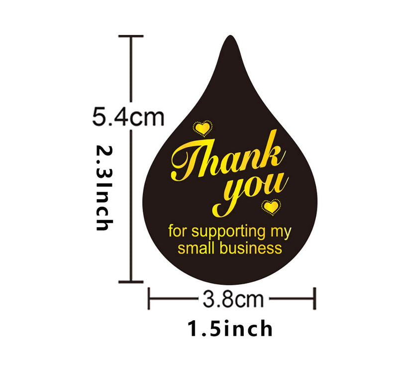 Thank You for Supporting My Small Business Stickers Roll 1.5’’ 500 Labels Thank You Stickers for Christmas Gifts, Bakeries, Handmade Goods, Crafters, Small Business Owners