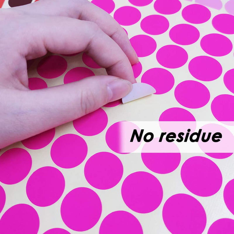 2800 pcs 3/4" Round Coding Circle Dot Labels, SourceTon 20 Colors Neon Color Coding Dots Round Stickers