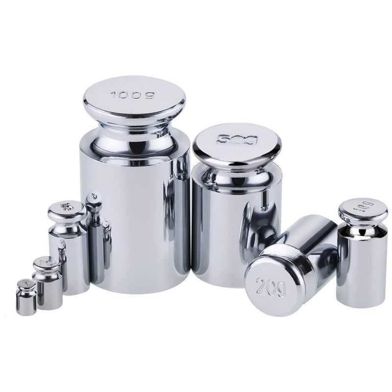 7 PCS Calibration Weights, Scale Calibration Weight Set 1g 2g 5g 10g 20g 50g 100g, Carbon Steel Small Weight, Scale Weights for Digital Scale, Gram Scale Balance, Jewelry Scale (Silver)