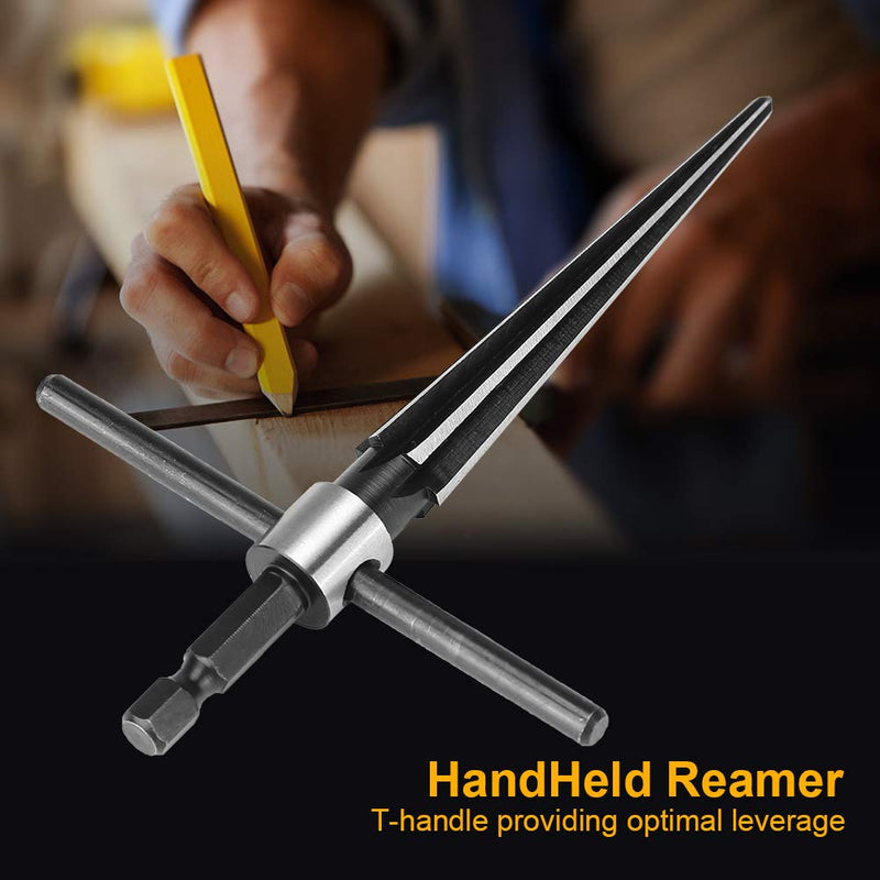 Hyuduo Workshop Series T Shape Taper Cutter Woodworking Tools 3mm-13mm 1/4" Handle Carbon Steel Hand Router for Taper Holes Hamfering Simple Screw Sink Holes