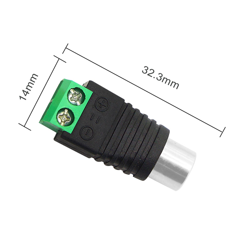 PNGKNYOCN RCA Cable Audio Adapter RCA to AV Screw Terminal Connectorï¼ŒRCA Solderless Adapter Converter Connectors RCA Female Plug Connectors (6-Pack)