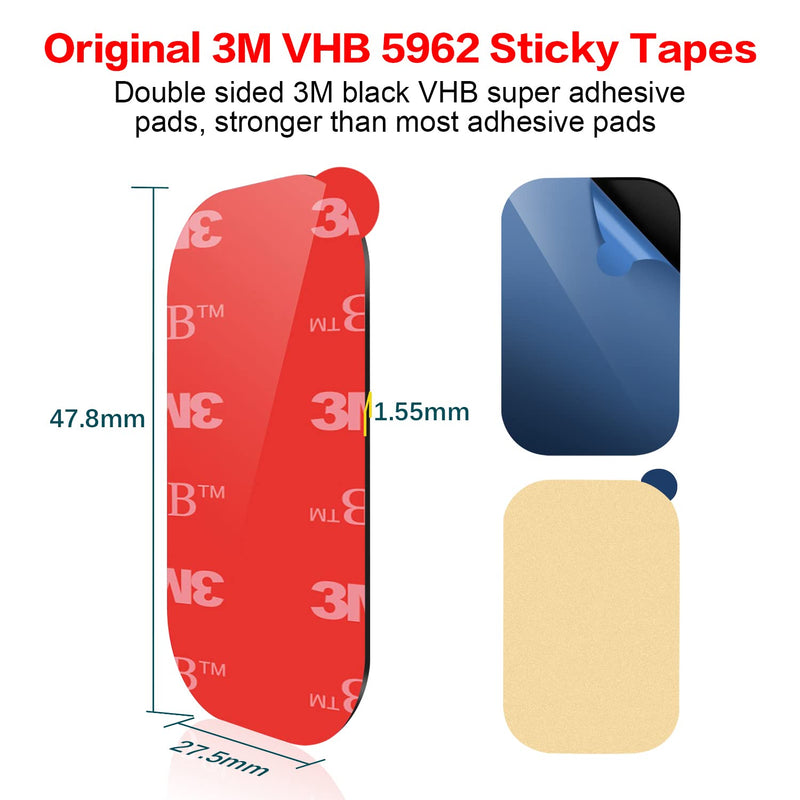 3M Vhb Sticky Adhesive Pads Replacement Mounting Tape 4 Pcs, APPS2Car Dashboard Sticker Pads for Magnetic Phone Car Mount,CarÂ MountÂ Adhesive,Double Sided 3M Adhesive Pads,Car Mount Sticker Tapes
