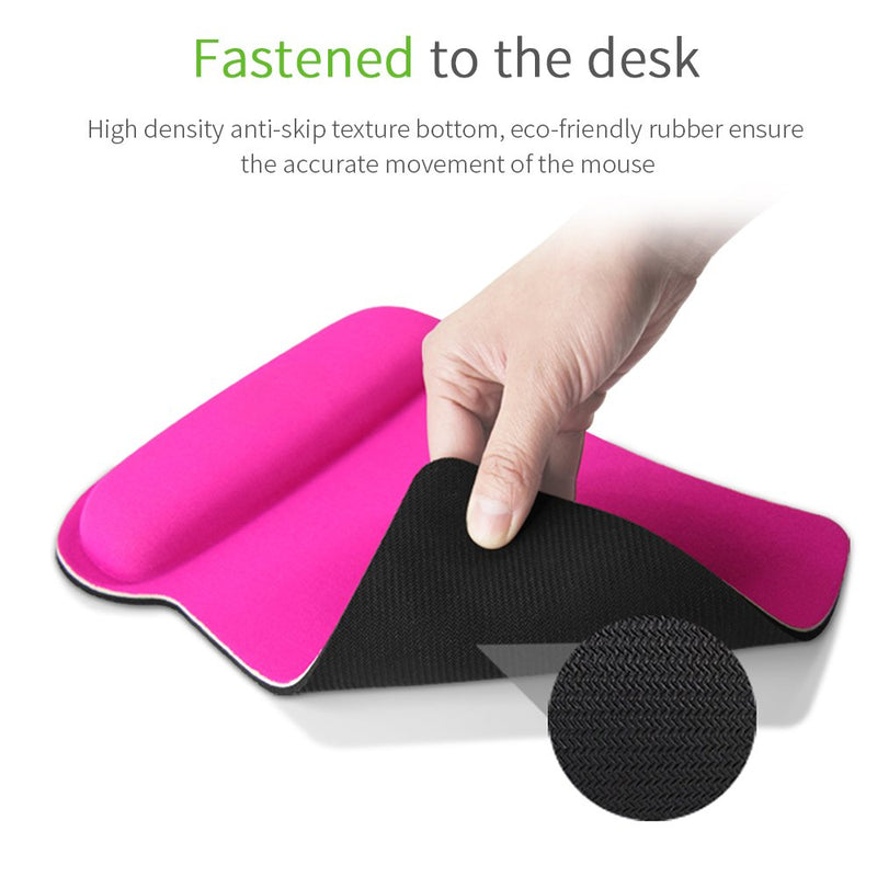 Pink Cute Mouse Pad Computer Office Mousepads with Wrist Support Rest EXCOVIP Keyboard pad, Non-Slip Rubber Base for Laptop Desktop A-pink rest pad