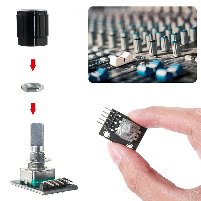 Rotary Encoder Modules, Rotary Encoder, Pack of 3 Rotary Encoder, Rotary Encoder, Encoder, Rotary Encoder Module Rotary Encoder, Rotary Encoder Module, Rotary Angle Encoder, 360 Degree Rotary Encoder Rotary Angle Encoder