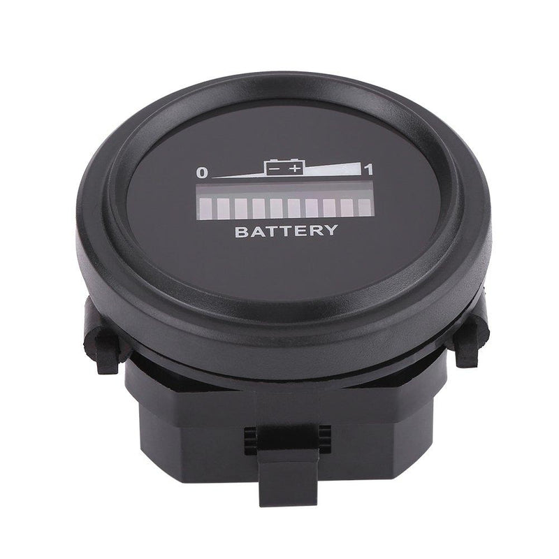 Battery Indicator LED Digital Battery Meter Indicator 12V 24V 36V 48V 72V Round Meter Gauge Charge Status Monitor Controller Tester for Carts Boat Marine Tractor Motorcycle Truck Car