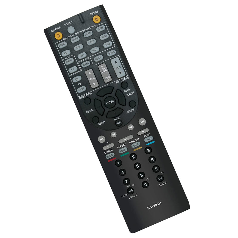 RC-803M RC803M Replacement Remote Control Supports for Onkyo AV Receiver HT-S7409 TX-NR609 HT-S8409 TX-NR609B Home Theater System HTS7409 TXNR609 HTS8409 TXNR609B A/V Receiver Speaker