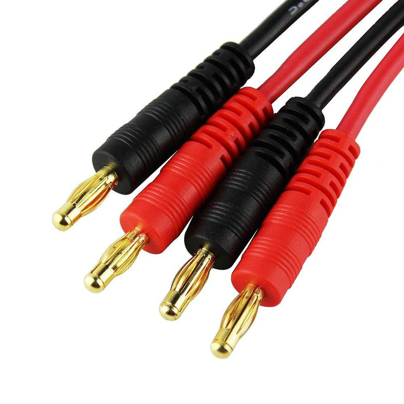 OliYin 2pcs EC5 Male Connector Plug 4mm Banana Plugs Battery Charge Lead Adapter Silicone Cable 30cm 11.8inch(Pack of 2)