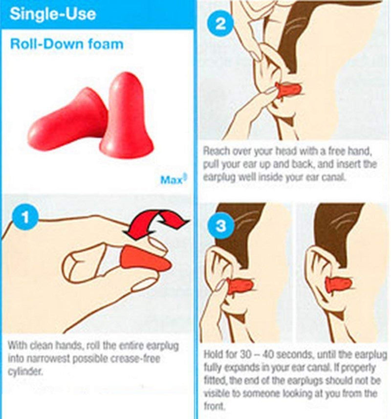 Howard Leight by Honeywell Low Pressure Disposable Foam Shooting Earplugs, 10-Pairs (R-01518) , Orange