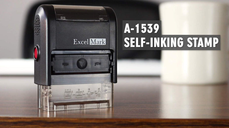 ExcelMark Copy Self Inking Rubber Stamp - Red Ink with 5cc Refill Ink (Stamp Plus 5cc Refill Ink)