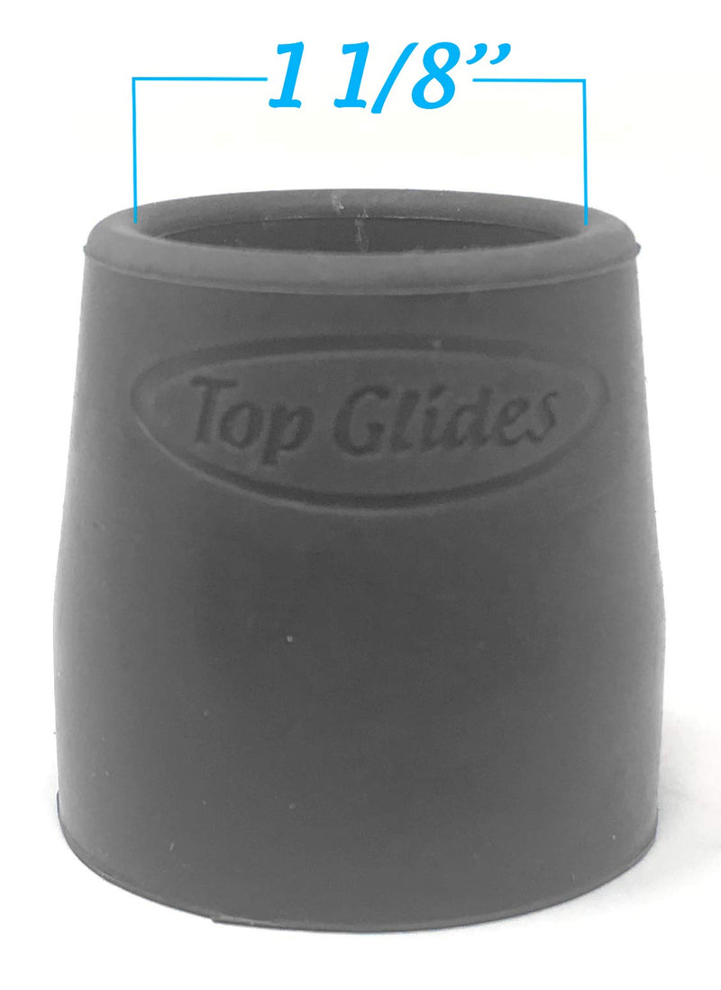 Top Glides Steel-Reinforced Walker Glide Tips (Gray, 1 1/8") 1 1/8 Inch Gray
