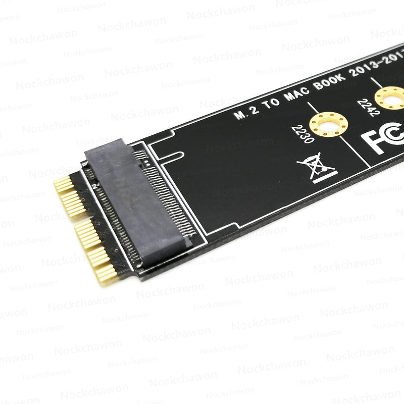 M.2 NVME SSD Convert Adapter Card,NGFF M.2 NGFF M-Key AHCI SSD Convert Card for Upgrade MacBook Air Pro Retina (Year 2013-2017), Sensico NVME/AHCI SSD Kit for A1465 A1466 A1398 A1502(Black)