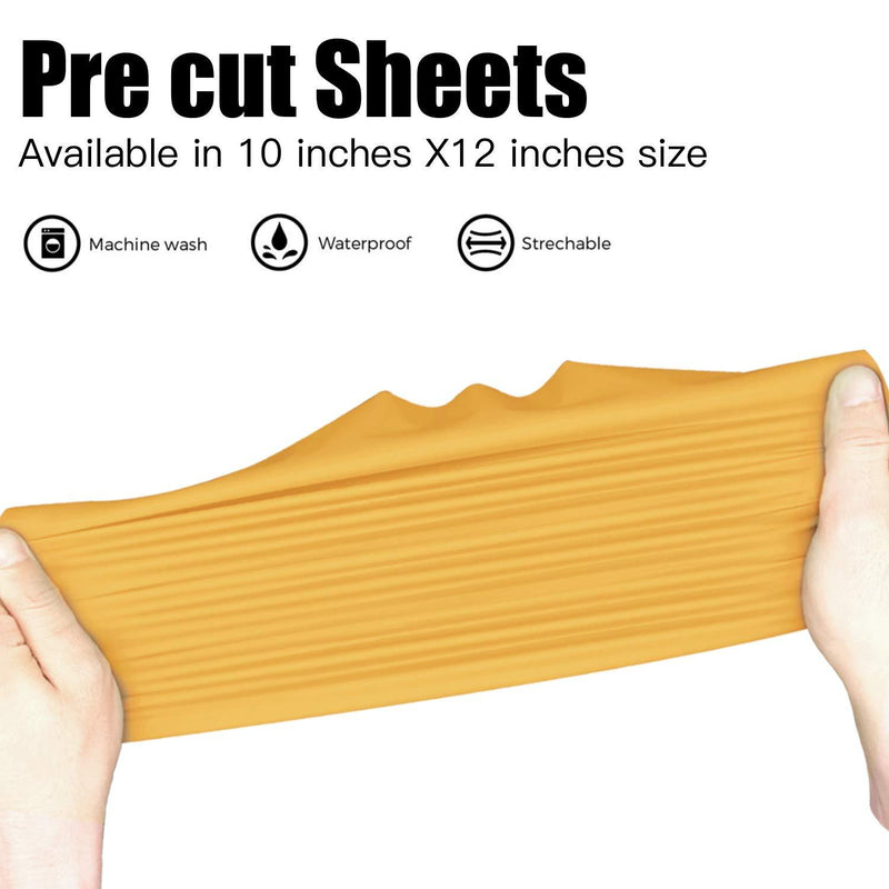 JANDJPACKAGING Heat Transfer Vinyl HTV for T-Shirts 12" x10” - Easy to Weed Iron on Vinyl for Cricut & Silhouette Cameo 10Pack Dark Yellow