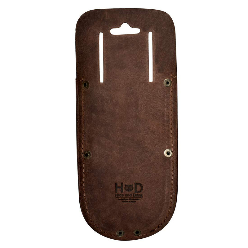Hide & Drink, Thick Leather Holster for Pruning Shears w/ Belt Loop Garden Scissors Sheath, Folding Saw, Construction & Utility Tools Pouch, Handmade Includes 101 Year Warranty (Bourbon Brown)