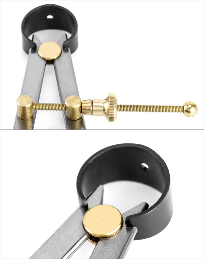 QWORK Outside Calipers, Precision Quick-Spring Nut Adjustment 12 Inch Jaw Capacity