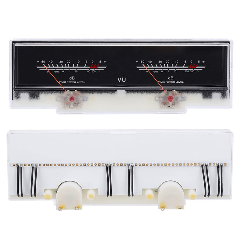 Power Amplifier DB Meter, VU Meter with 3Pcs White LED Backlight, Sound Audio Level Tester with Vertical Working Direction