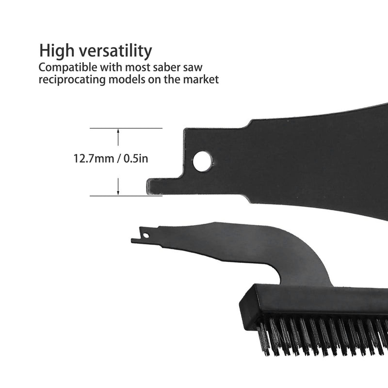 Rust Removal Tool, 4 Piece Rust Removal Brush Shovel Set Nylon Wire Grinding Brushes Reciprocating Saw Cleaning Tool with Reciprocating Blade, Grinding Cup Brushes