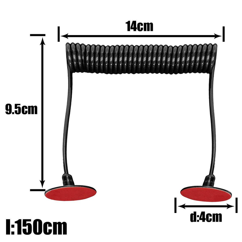 I3C Handy Single TV Remote Control Holder C/W Retaining Curly Cable, Remote Control Security Lock