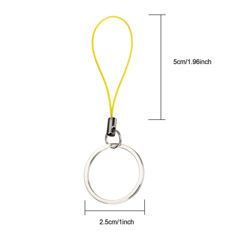 Bememo Keyring with Strap Lanyard for USB Flash Drive MP3 Player Keys Cellphone Keychain, 4 Colors, 20 Pieces