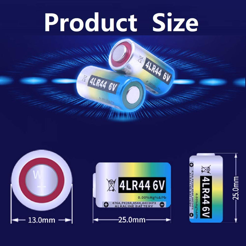 Cotchear 5 pk 4LR44 / 476A / PX28A / A544 / K28A / L1325 Battery 6V Alkaline BatteriesHigh Capacity for Dog Collars