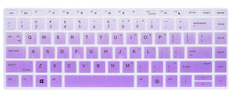 Keyboard Cover for 14" HP ProBook 445 G6 14", HP ProBook 440 G5 G6 G7 14", HP ProBook x360 440 G1 14", HP ProBook 640 G4 G5 14" Notebook, Ombre Purple&Pink