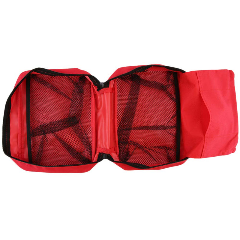 Red First Aid Kit Bag Empty, Empty Travel First Aid Bag Storage Compact Survival Medicine Bag for Home Office Car Businesses Camping Kitchen Sport Outdoors Red With Handles