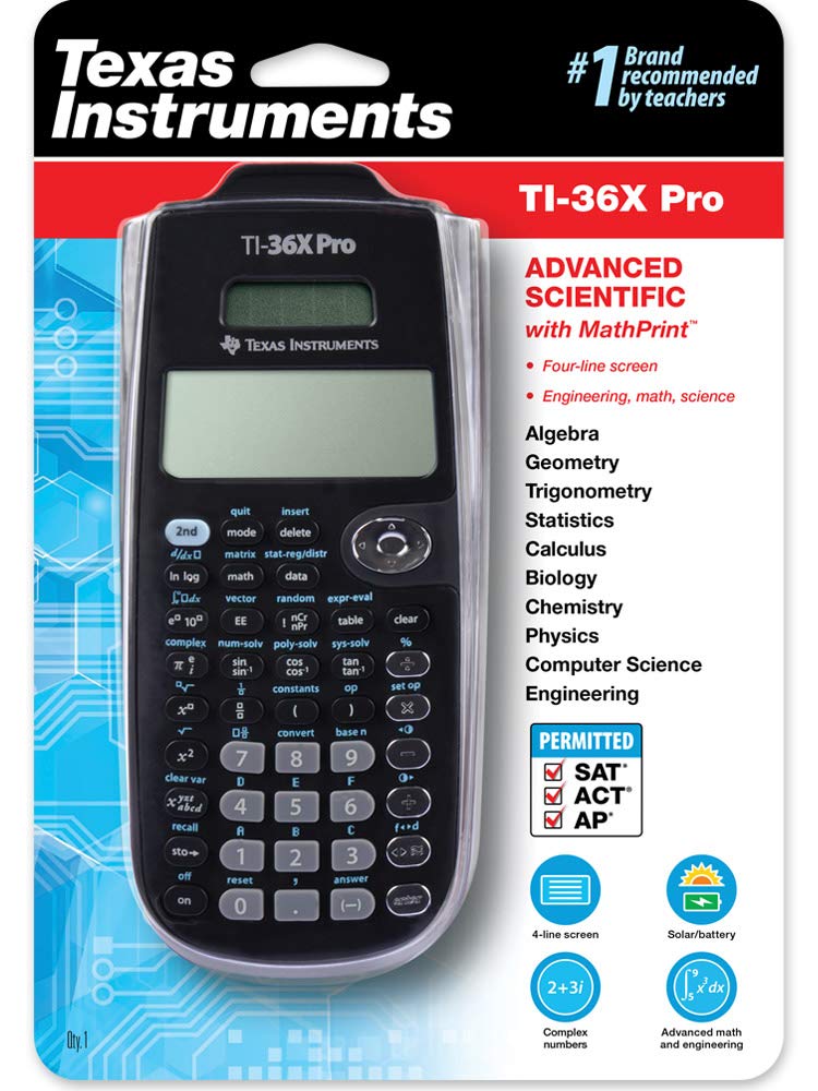 Texas Instruments TI-36X Pro Engineering/Scientific Calculator Black