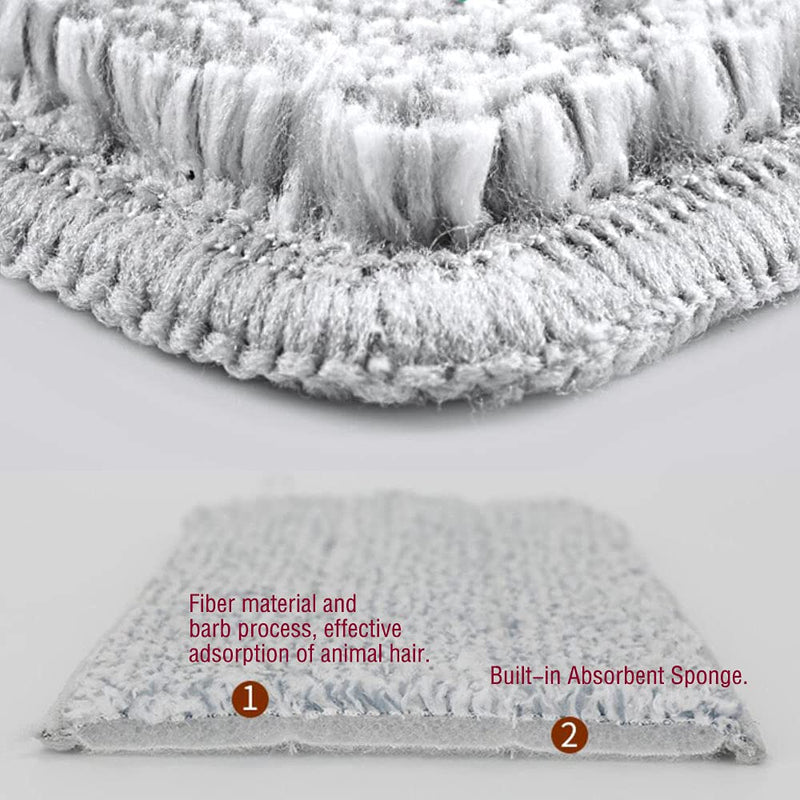 Microfiber Mop Pads 18 inch Replacement Kit 6 Pack Reusable Mop Head Wet Dry Mops Refill Fit for Most Flat Mop Frame Mops Heads Mop Pads 18 IN MOP PADS