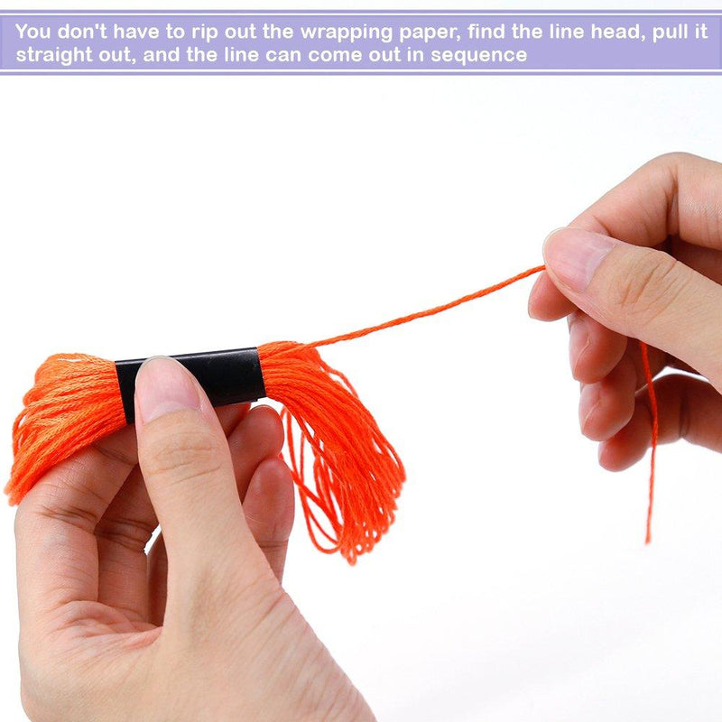 Caydo Embroidery Floss 50 Skeins, Friendship Bracelets String with 12 Pieces Floss Bobbins