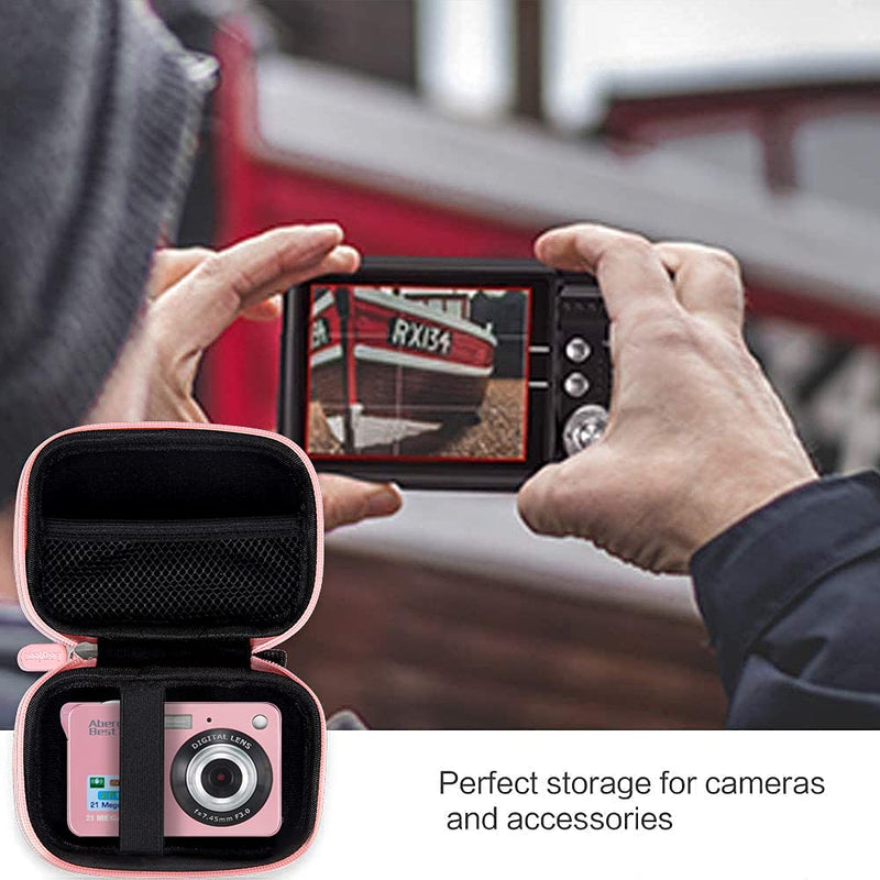Leayjeen Camera Case Compatible with AbergBest Kids Camera, 21 Mega Pixels 2.7" LCD Rechargeable HD Digital Camera (Case Only) (Pink) Pink