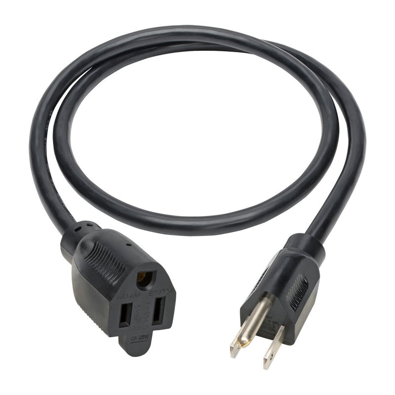 Tripp Lite Power Extension Cord, 13A, 16AWG (NEMA 5-15P to NEMA 5-15R) 3-ft.(P024-003-13A),Black 3 ft.