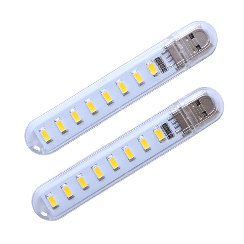 VOKARO USB Light, Camping Led Light for Power Bank PC Laptop (Pack of 8) (Yellow) Yellow