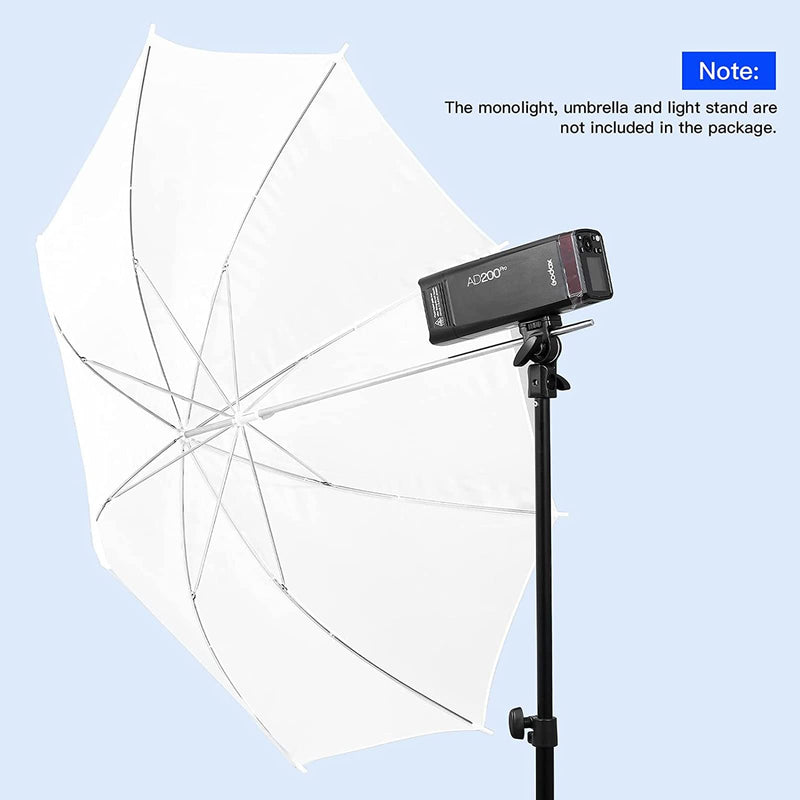 GODOX Camera Flash Brackets with Standard 1/4" Screw and Umbrella Aadapter for AD200Pro (AD-E2, Black)