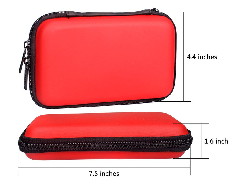 Aprince Digital Gadget Case Waterproof Memory Card Case, Designed for External Hard Drive,USB Flash Drives,Power Banks - Best for Traveling Red