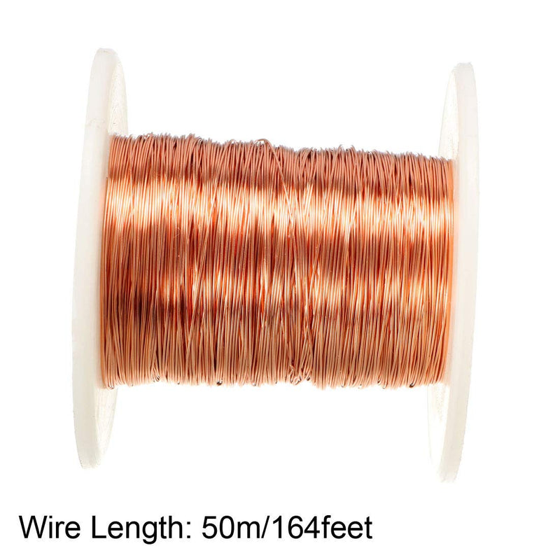 uxcell 0.27mm Dia Magnet Wire Enameled Copper Wire Winding Coil 164ft Length Widely Used for Transformers Inductors