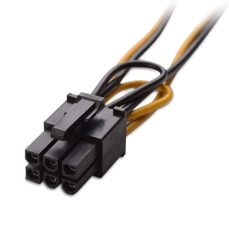 6 Pin PCIe to Dual SATA 15 Pin Male Power Cable, 2X 15-Pin SATA Male to 6 Pin PCI-Express Female Video Card Power Adapter Cable (20CM/8inch)