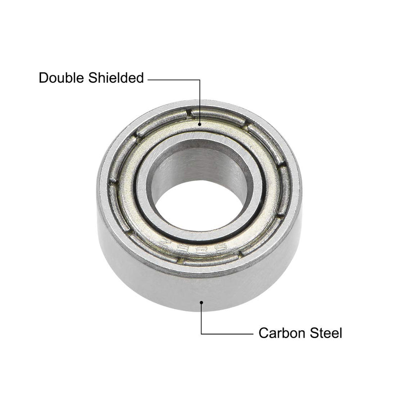 uxcell 686ZZ Deep Groove Ball Bearings Z2 6mm X 13mm X 5mm Double Shielded Carbon Steel 5pcs 6mmx13mmx5mm