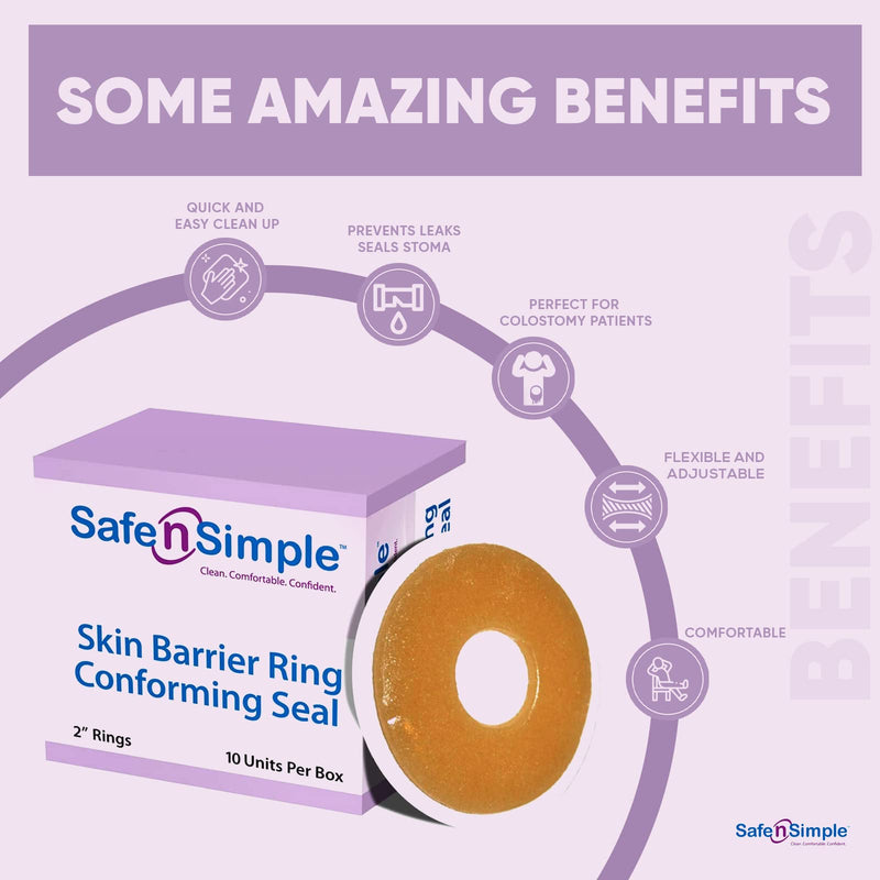 Safe n' Simple Conforming Adhesive Seals, 2 Inch (Pack of 10)