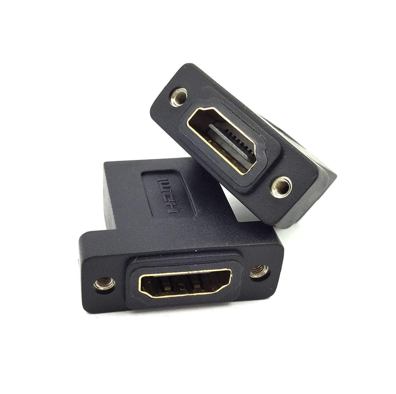 HDMI Coupler Adapter, Haokiang (2-Pack) HDMI Female to Female Insert Keystone Panels Wall Plate Connectors Coupler Adapter (Black HDMI F/F) Black HDMI F/F