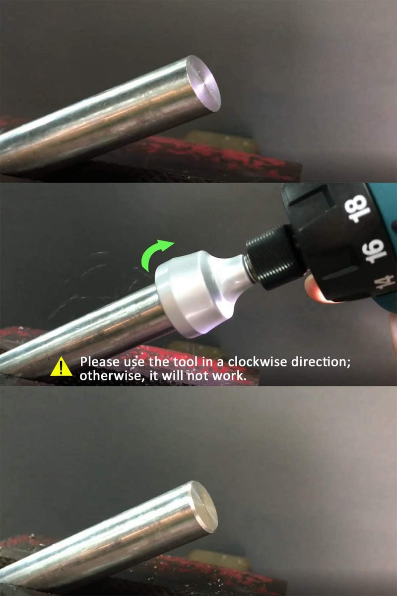 CONQUER Tools Deburring External Chamfer Tool, HSS Blade, Deburring Drill Bit, Remove Burr Tools Quick Release Shank Fits for 1/8"-3/4"(3mm-19mm) Stainless Steel Burr Removal, Countersink