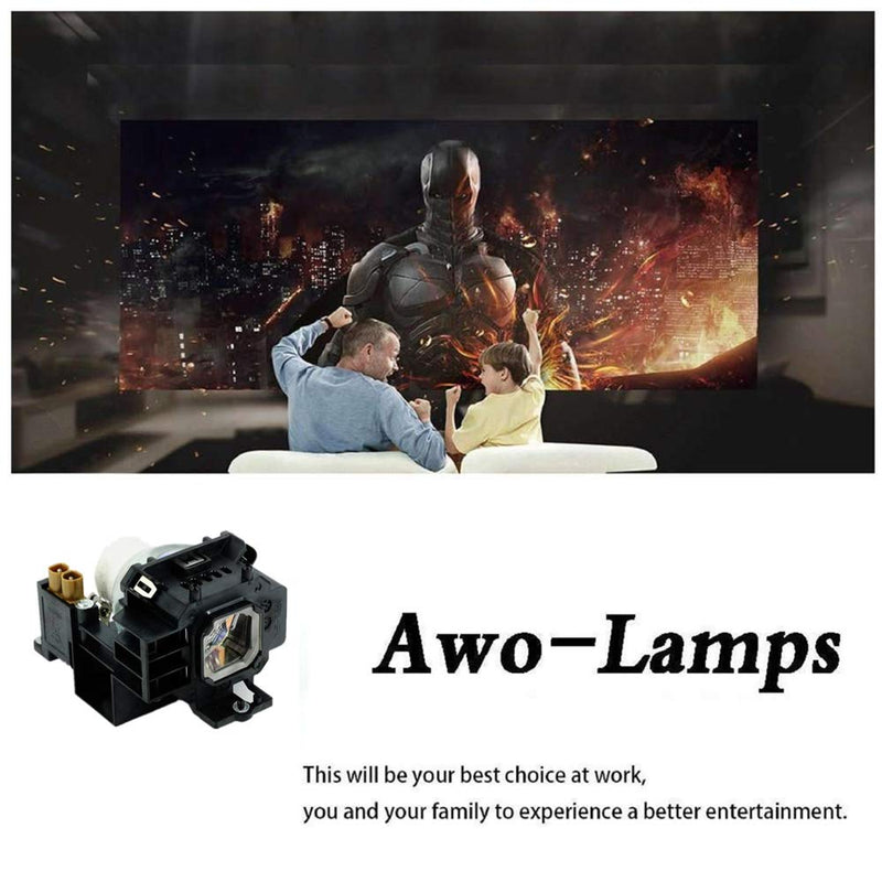 AWO Premium Replacement Lamp NP14LP / LV-LP32 with Housing for NEC NP305,NP310,NP405,NP410,NP510,NP510G for Canon LV-7280,LV-7285,LV-7380