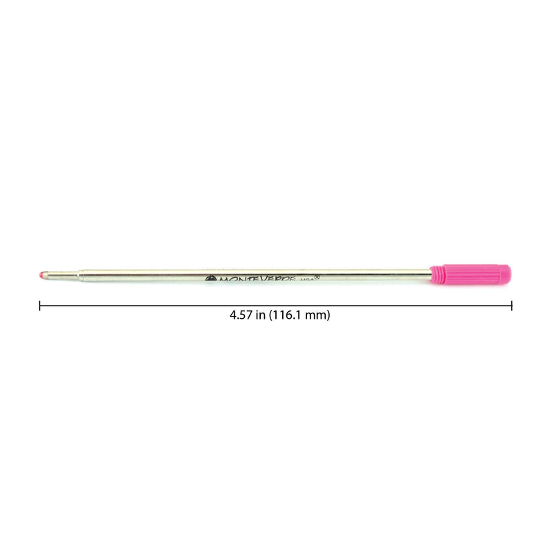 Monteverde Ballpoint Refill to Fit Cross Ballpoint Pens, Medium Point, Soft Roll, Pink, 2 per Pack (C132PK)