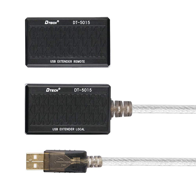 DTECH USB Extension Adapter USB to RJ45 Extender Over Cat5 Cat5e Ethernet Cable Set Connection up to 200ft 1 port