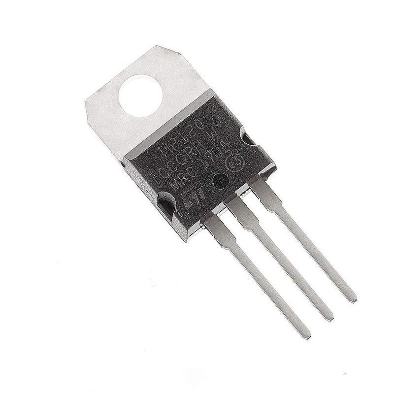 Bridgold 20pcs TIP120 TO-220 NPN Darlington Bipolar Power Transistor, 5A 60V HFE:1000, 3-Pin