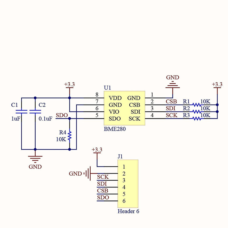 HiLetgo BME280 3.3V Atmospheric Pressure Sensor GY-BME280-3.3 Temperature Humidity Sensor Module for Arduino